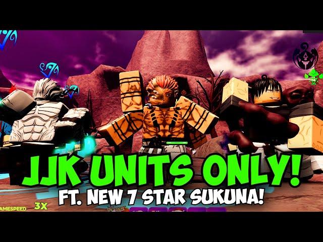 New JJK Units Only DESTROY Infinite Mode! 16 Trillion Damage! Ft. Sukuna 7 Star