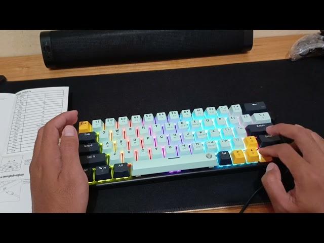 Unboxing Fantech Atom 63 Mizu Edition, mechanical keyboard low budget