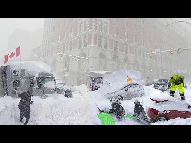 Now Canada is paralyzed! Snowstorm leaves Ontario and Quebec completely under snow