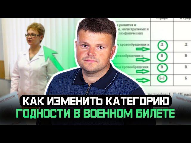 Как изменить категорию годности в военном билете  2024. Как получить военный билет не служа