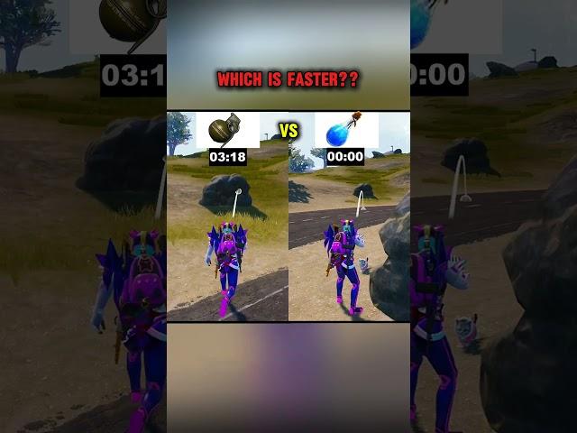 Which is faster?? Grenade vs Water Orb Grenade  #pubgmobile #bkrtt #pubgtipsandtricks