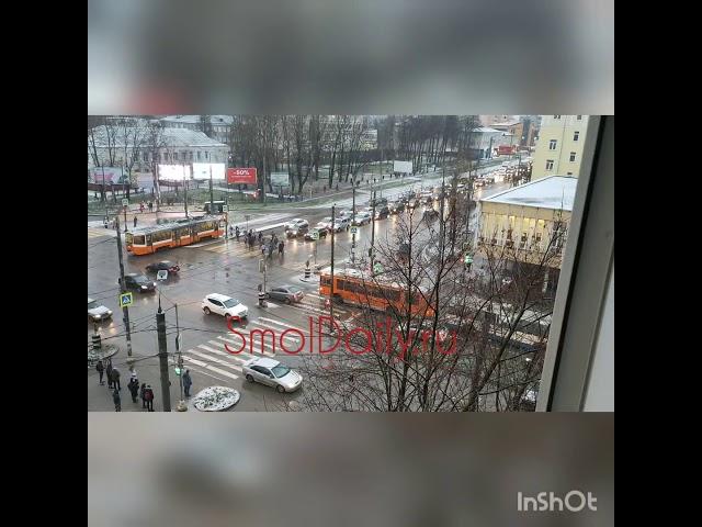 Остановка движения общественного транспорта в Смоленске, 20.11.2020