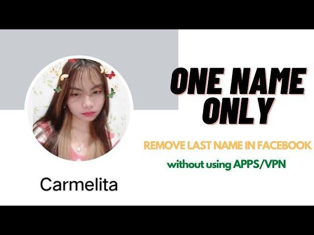 ONE NAME ONLY IN FACEBOOK  2021 WITHOUT USING ANY APPS OR VPN / REMOVE LAST NAME IN FACEBOOK 2021