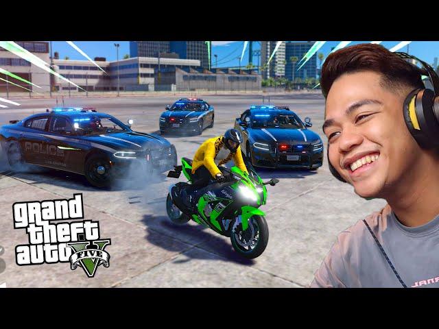 Ninja Superbike Vs. 3 Fastest POLICE Cars!! *INTENSE CHASE* | GTA 5