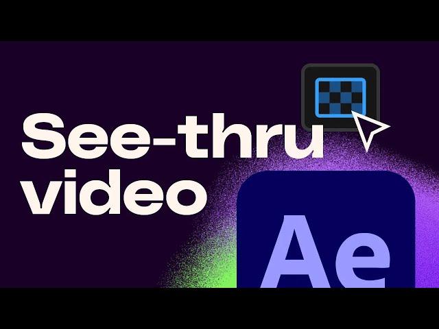 How To Export Transparent Video in After Effects