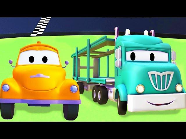 Tom The Tow Truck with the Car Carrier and their friends in Car City | Trucks cartoon for kids