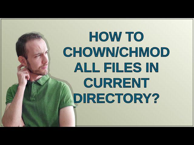 How to chown/chmod all files in current directory?