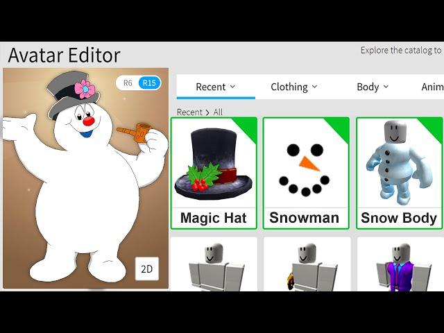 MAKING FROSTY THE SNOWMAN A ROBLOX ACCOUNT!!