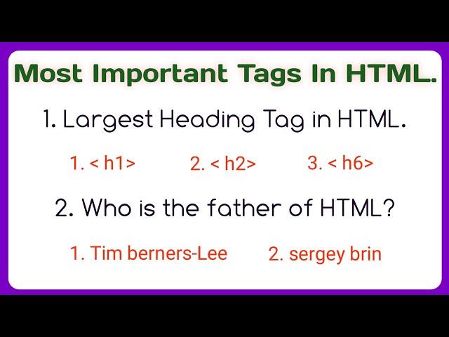 Top 10 HTML MCQs For Exam And Interview | LadlaEducation