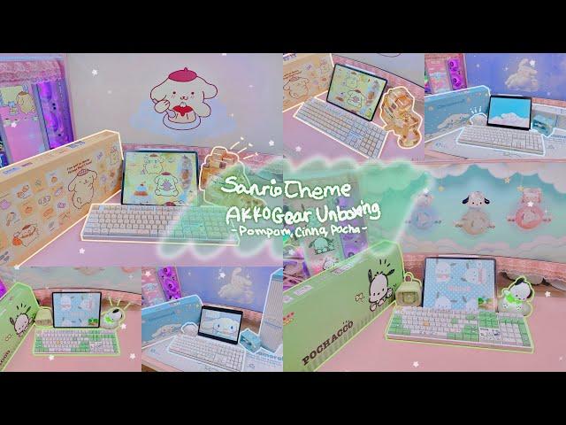 Unboxing Sanrio Themes - ⋆｡‧˚ʚɞ˚‧｡⋆  AkkoGear Pompompurin, Cinnamoroll, & Pochacco ⋆｡‧˚ʚɞ˚‧｡⋆