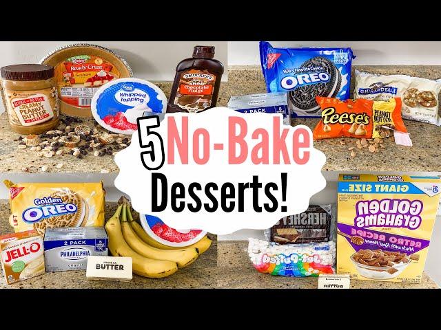 5 NO-BAKE DESSERTS | The EASIEST Tasty Summer Recipes | Julia Pacheco