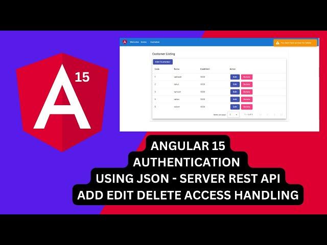 Angular 15 Authentication (ADD, EDIT, DELETE,VIEW access based on role) using JSON server REST API