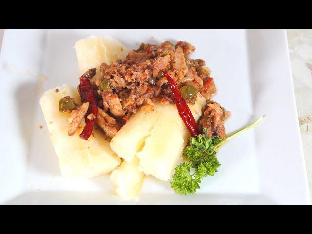 HOW TO MAKE SARDINE GRAVY AND BOILED CASSAVA