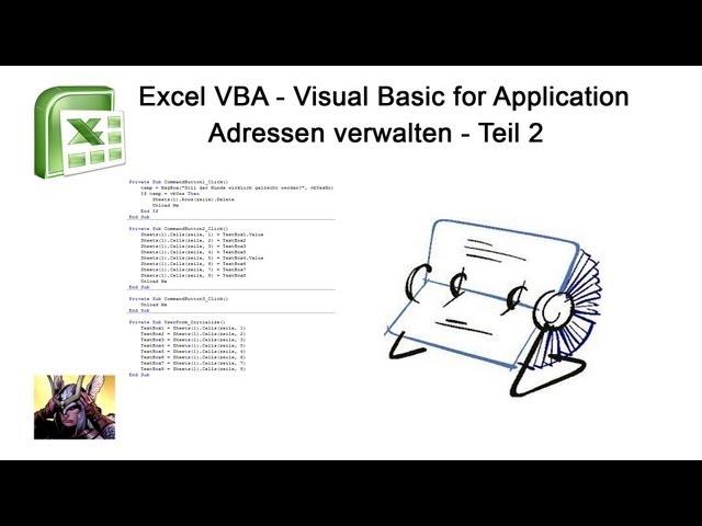 Excel VBA - Userform, Combobox - Adressen verwalten Teil 2 von 2 Reloaded