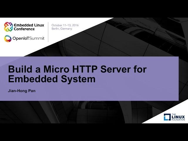 Build a Micro HTTP Server for Embedded System