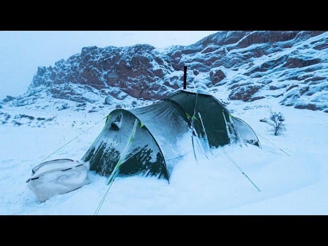 WARM TENT CAMP IN SNOWSTORM