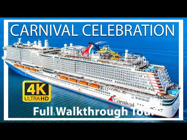 Carnival Celebration | Full Walkthrough Cruise Ship Tour 2024 | Roller Coaster & Water Park ! | 2024