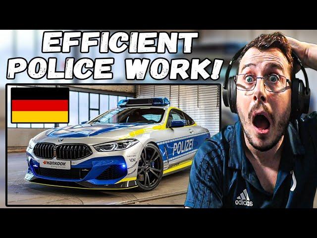 German Police High Speed Code 3 Response on Autobahn!  Reaction