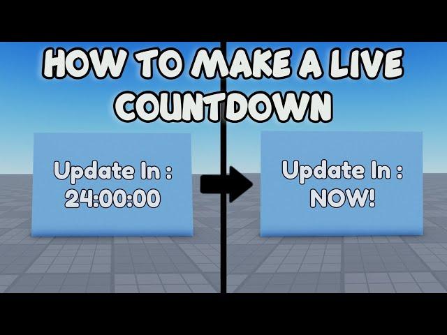 HOW TO MAKE A LIVE COUNTDOWN | Roblox Studio Tutorial