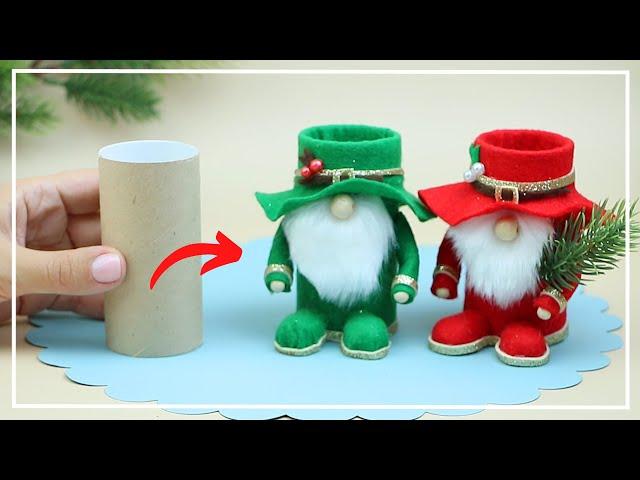 Fairytale Gnome from a cardboard sleeve Easy and Fast  How to make a gnome Idea  DIY NataliDoma