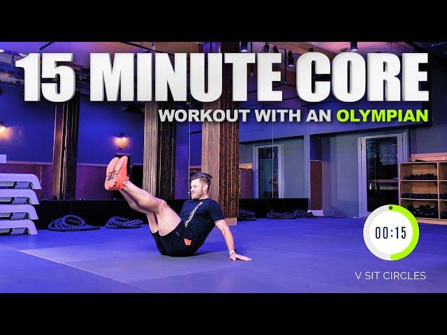 15 MINUTE CORE WORKOUT with Olympian Joey Mantia (No Equipment)