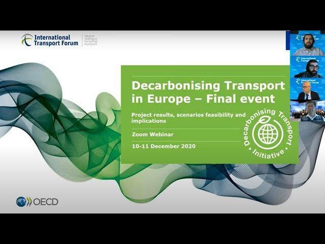 Decarbonising Transport in Europe: Opening session and Urban transport