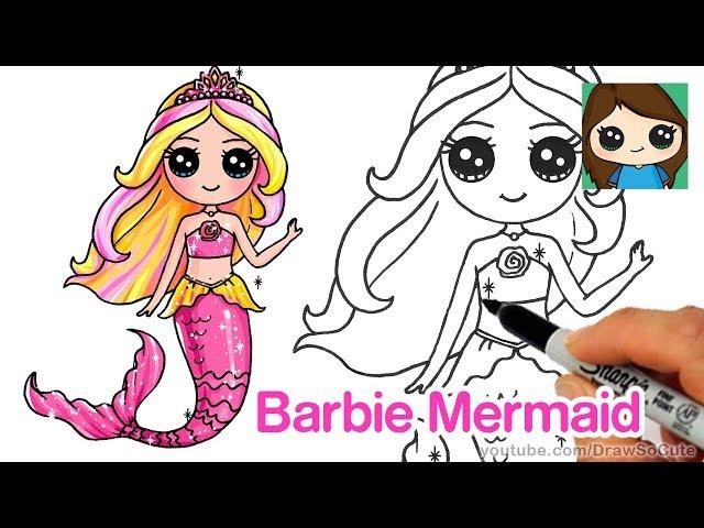 How to Draw Barbie Mermaid Chibi