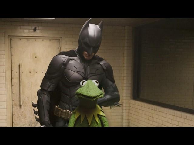 The Dark Knight but Kermit is The Joker