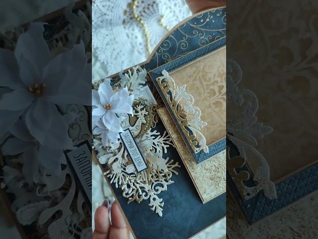 Второй разворот зимнего альбома для сп "Винтажная зима" от @ScrapManiaRu #diy  #scrapbooking