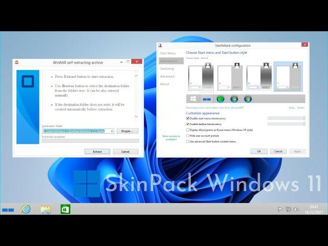 Using SkinPack Windows 11 Making Windows 8 look like Windows 11