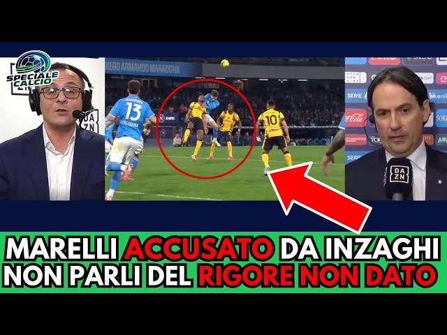 INZAGHI INFURIATO CON MARELLI IN DIRETTA TV! Non ci hanno dato un rigore! NAPOLI INTER 1 - 1