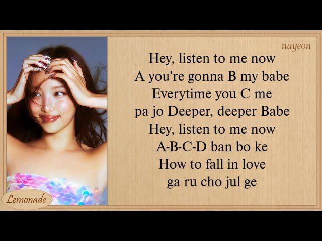 NAYEON ABCD Easy Lyrics