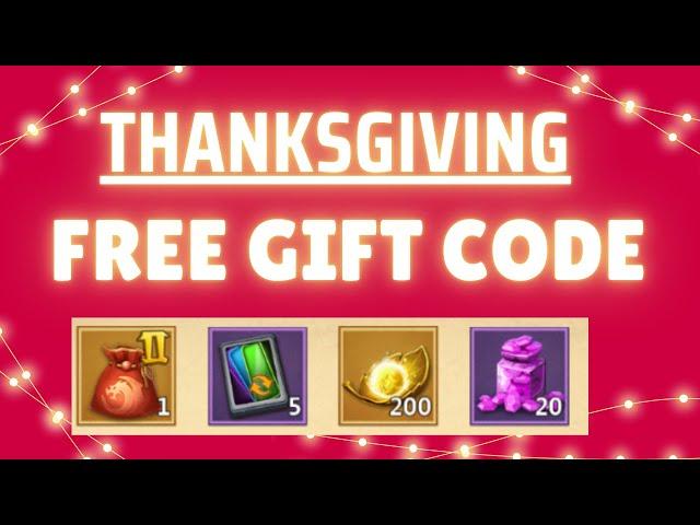 Thanksgiving Free Gift Code 