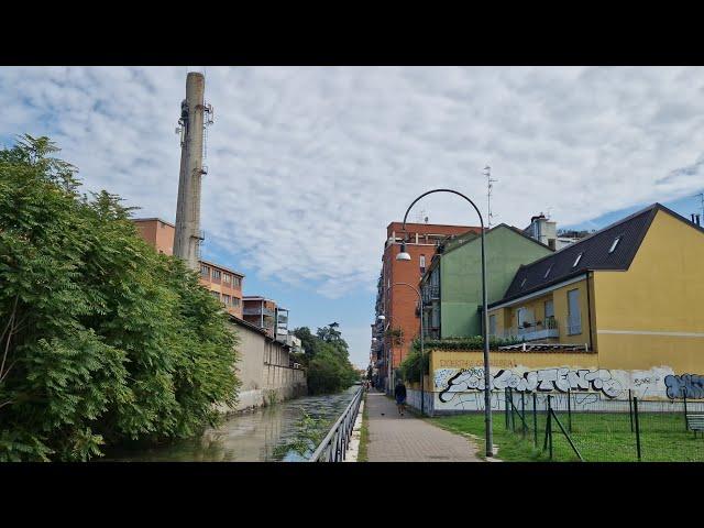 MILANO : NAVIGLIO DELLA MARTESANA TRA TURRO & CRESCENZAGO con NUTRIE che nuotano