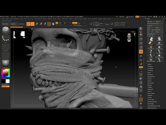 fabric pattern zbrush 2020