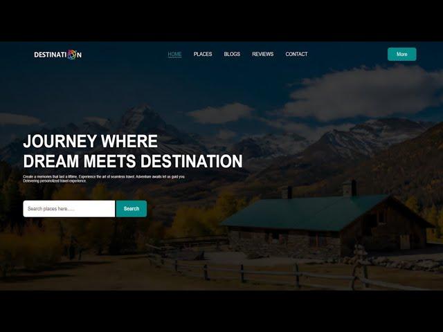 Travel Website Using HTML & CSS | Step By Step Tutorial | Fast Code