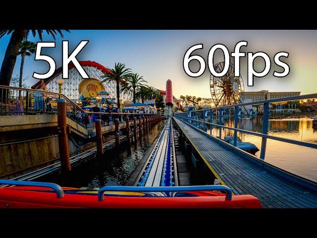 Incredicoaster front seat on-ride 5K POV @60fps Disney California Adventure Park