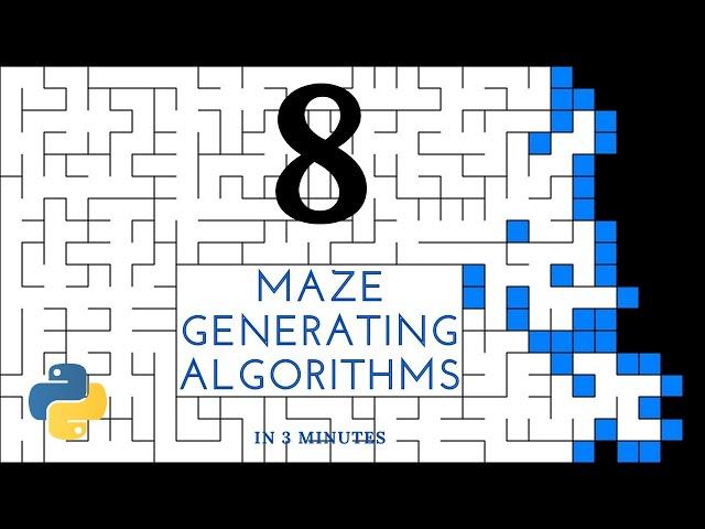 8 Maze Generating Algorithms in 3 Minutes