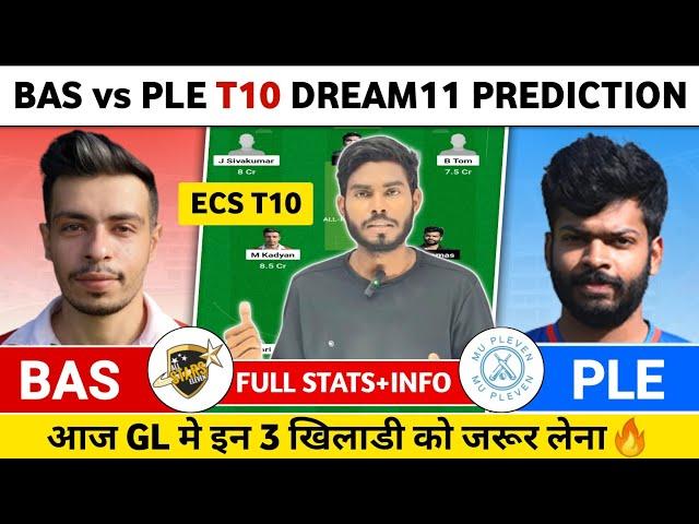 BAS vs PLE Dream11 Prediction | BAS vs PLE Dream11 Team | BAS vs PLE Dream11 Prediction Today