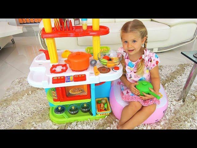 Roma and Diana Pretend Play Cooking Food Toys with Kitchen Play Set