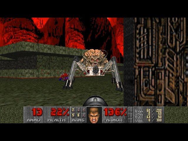 Doom 1 - Final Boss Spider Mastermind & Ending