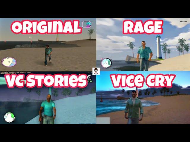 Comparison - GTA Vice City ORIGINAL vs VCS vs RAGE vs VICE CRY