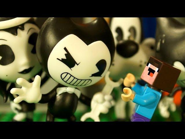 BENDY vs BALDI vs FORTNITE vs FNAF - LEGO Minecraft Stop Motion Animation