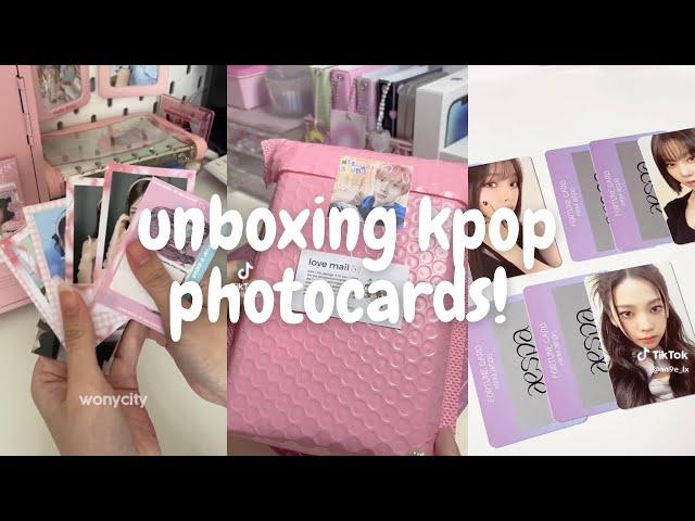  unboxing kpop photocard mails! [asmr] (tiktok compilation) | minsbymon