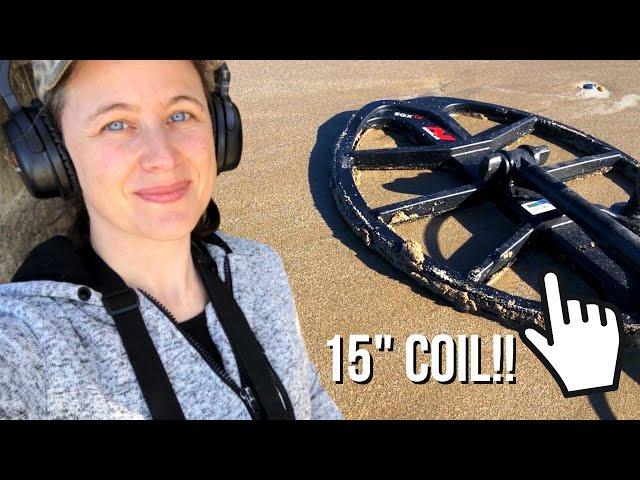 Metal Detecting on Eroded Beaches with the Minelab Equinox 15" Coil (MORE silver coins found)