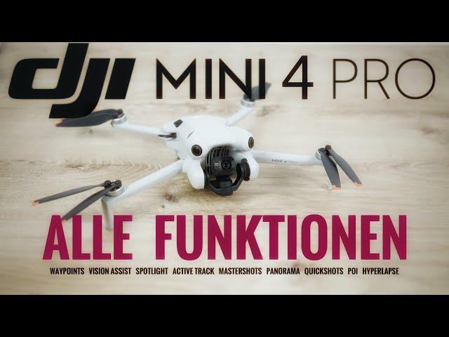 Dji Mini 4 Pro - alle Funktionen - Waypoints, Active Track, Spotlight, Quickshots Drohne Deutsch