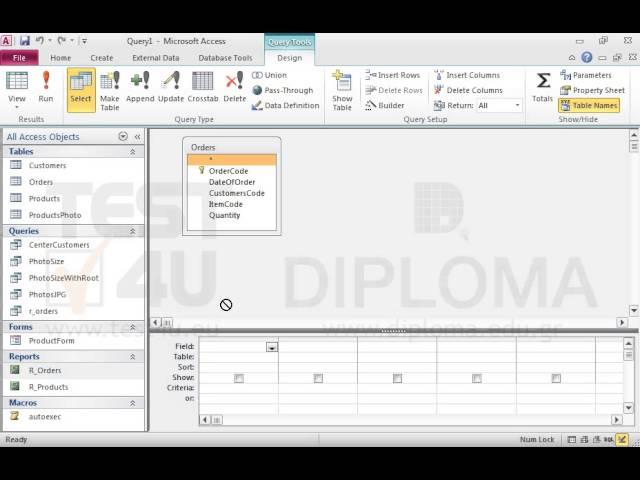 Create a new query in design view based on the Orders table that will display all fields and...