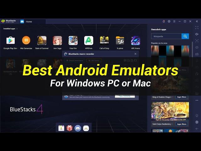 5 Best Android Emulators | For Windows PC or Mac