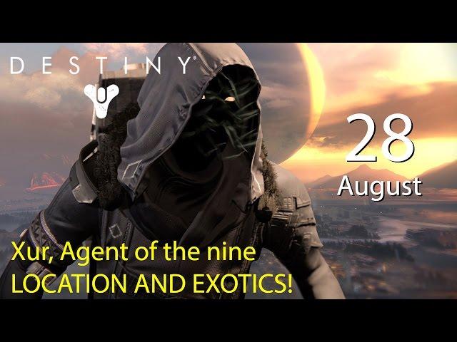 Destiny - Xur, Agent of the Nine - Location and Exotics - 28 august