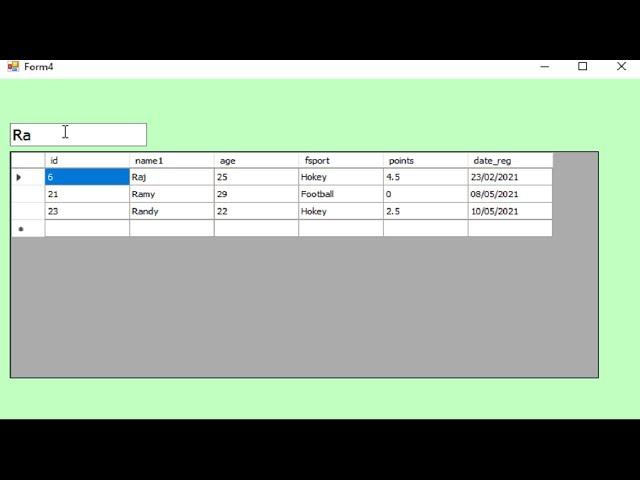 VB.net tutorial: search data on DataGridView from sql database and limit number search characters